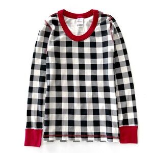 Hanna Andersson Buffalo Plaid Print Long John Pajama Top Size Medium